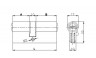 Механизм цилиндровый Kale-Kilit 164 OBS SCE/90 (40*50) никель, кл/верт