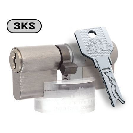 Цилиндр Evva 3KS 112 мм 51x61 ключ-ключ (никель)