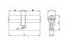 Механизм цилиндровый Kale-Kilit 164 OBS SCE/70 (35*35) латунь, кл/верт