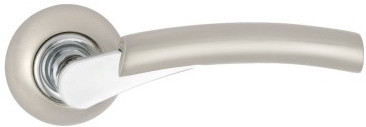Ручки раздельные MSM R410 SN/CP (Матовый никель/Хром) на круглом основании
