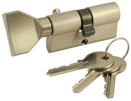 Механизм цилиндровый Vantage VC80-5 SN (40*40) мат.никель, кл/верт, англ.ключ