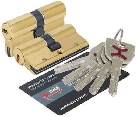 Механизм цилиндровый Cisa AP4-S 45*45 кл/кл (латунь)