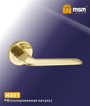 Ручки раздельные MSM N901 PB (Полированная латунь) на круглом основании