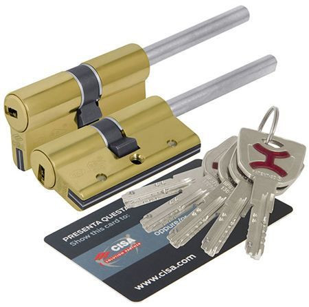 Механизм цилиндровый Cisa AP-4 S 45*30Ш кл/шток (латунь)